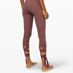 En-Pointe Dance Ballet Leggings Tie Leg High Rise Cropped Activewear Studio Gym